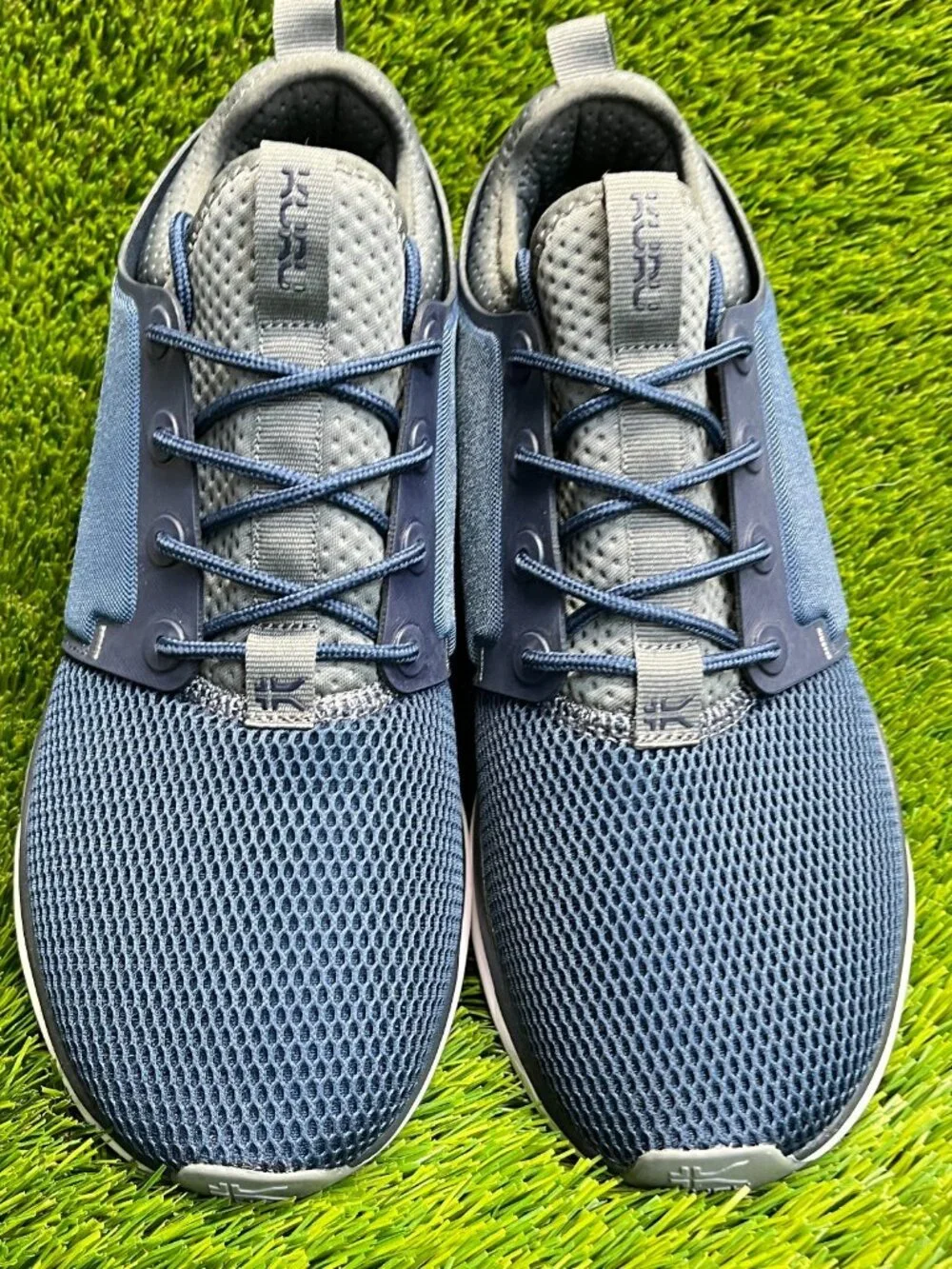 Kuru Atom Mens‎ Size 9 Blue Gray White Athletic Running Walking Shoes Sneakers